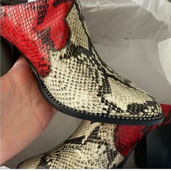 Schutz Destiny leather snakeskin print mule size 7,5 - Picture 8 of 17